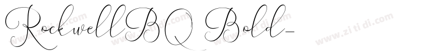 RockwellBQ Bold字体转换